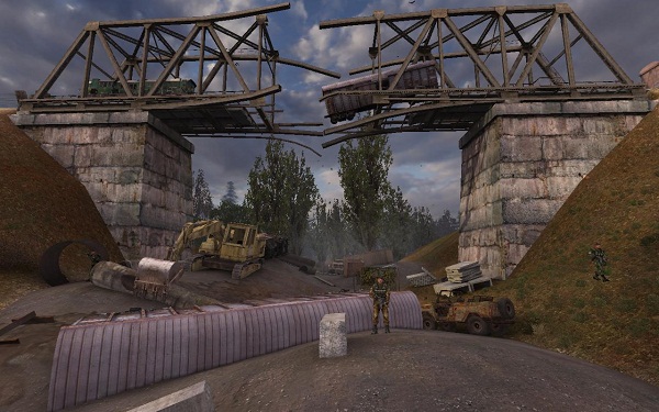 Блокпост на насыпи 