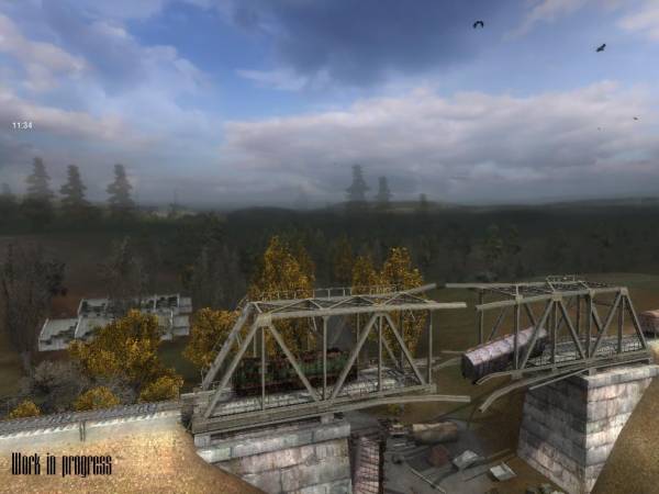 Блокпост на насыпи 