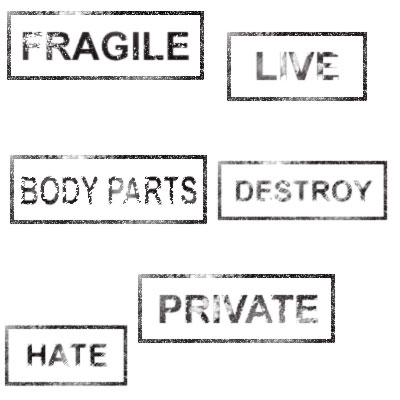 Кисти на тему штапмы, деньги. 