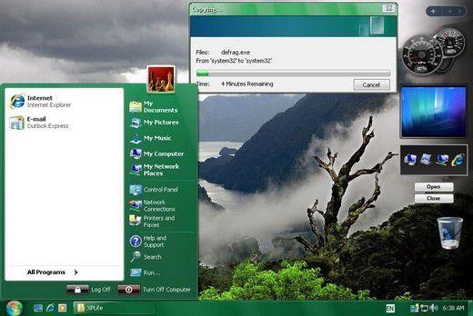 Тема для Win XP в стиле Vista и Seven Тема для Win XP в стиле Vista и Seven