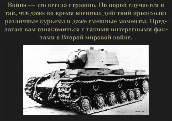 Курьёзные случаи Второй Мировой войны.