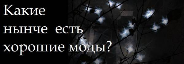 Какие нынче есть хорошие моды?
