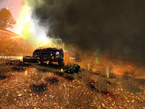 Обломки транспорта тоже очень