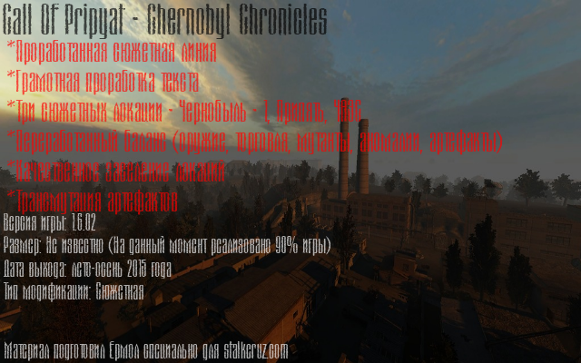 S.T.A.L.K.E.R. Зов Припяти - Хроники Чернобыля