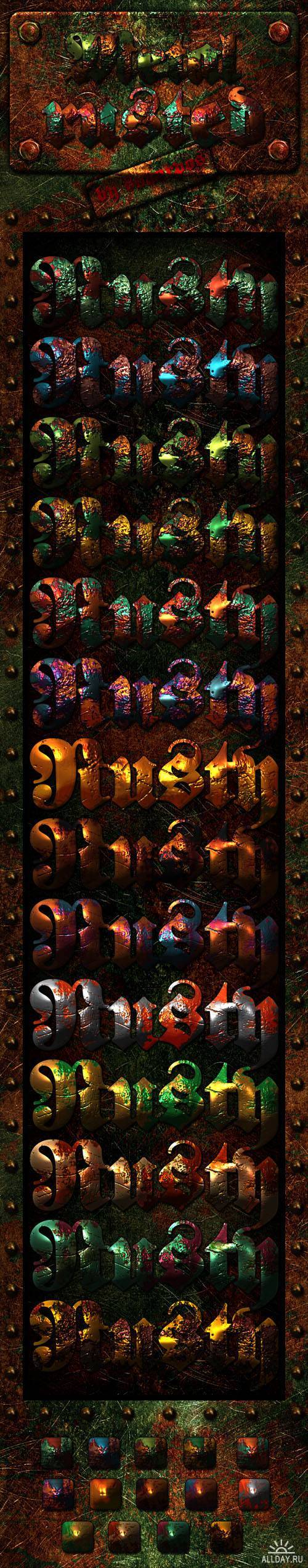 Metal Rusted - стиль для фотошоп Metal Rusted - стиль для фотошоп