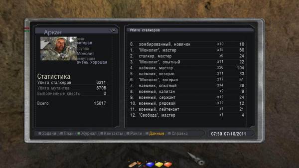 Мой день в Зоне. Задание