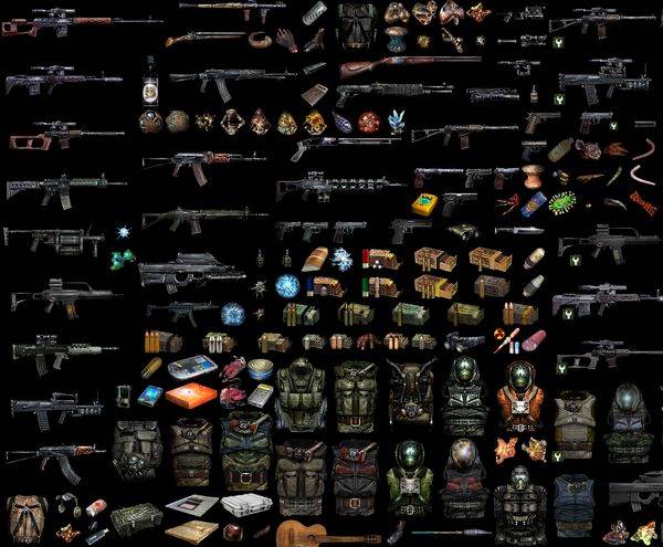Практически все иконки предметов из S.T.A.L.K.E.R. - Shadow Of Chernobyl